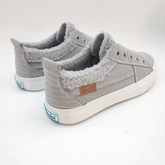 BUY ONE GET ONE FREE Blowfish Playdoe Slip-on  Sneakers Light Gray Faux Suede - Picture 4 of 7